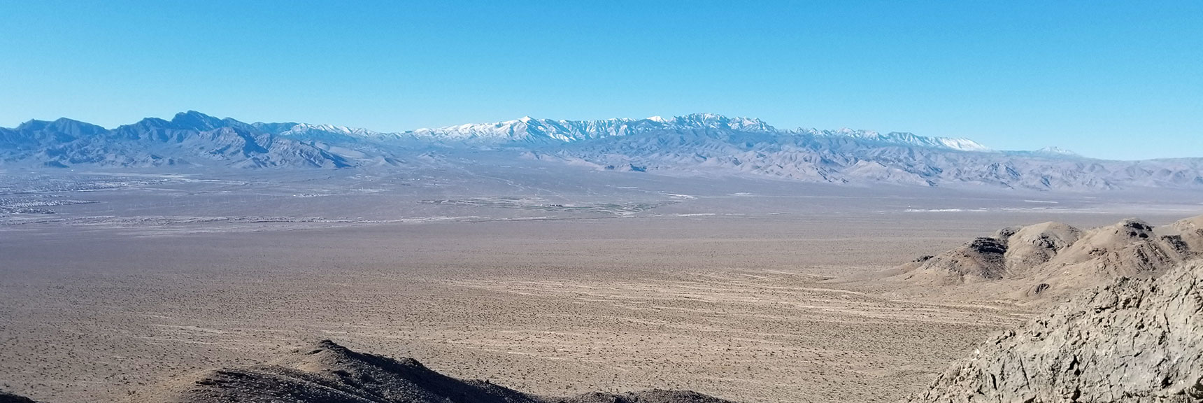 La Madre Mountain Wilderness and Mt Charleston as Seen from 3000ft on Gass Peak SW Approach