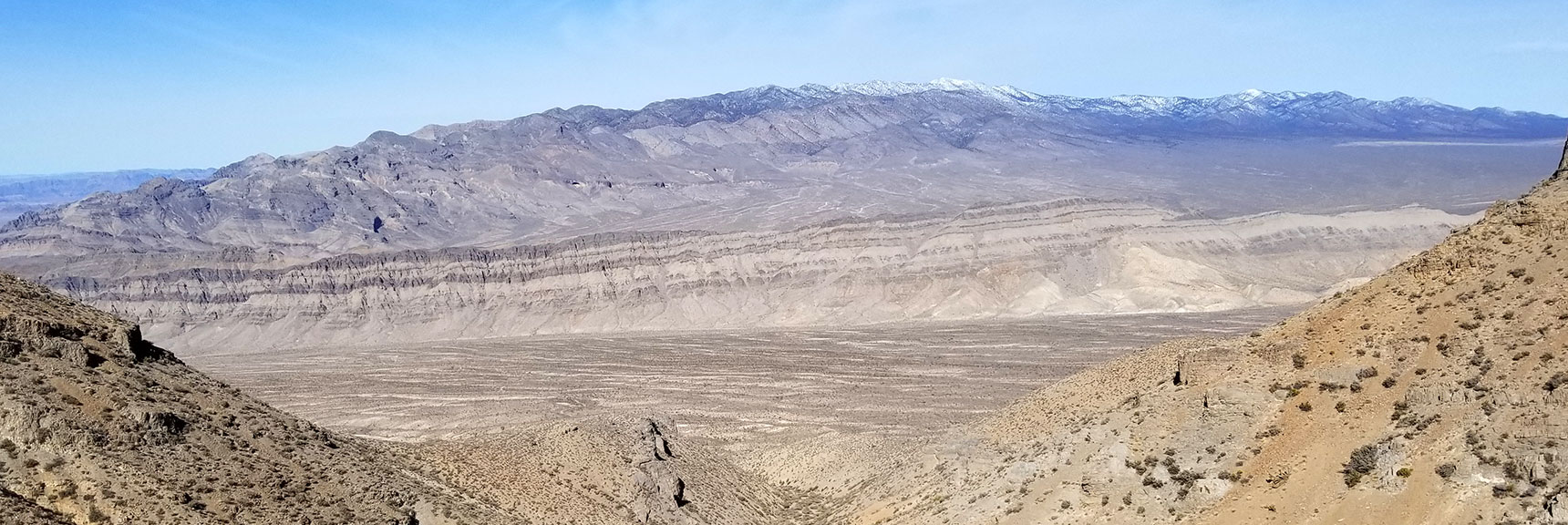 Sheep Range Looking Down North Trail Canyon on Gass Peak, Nevada