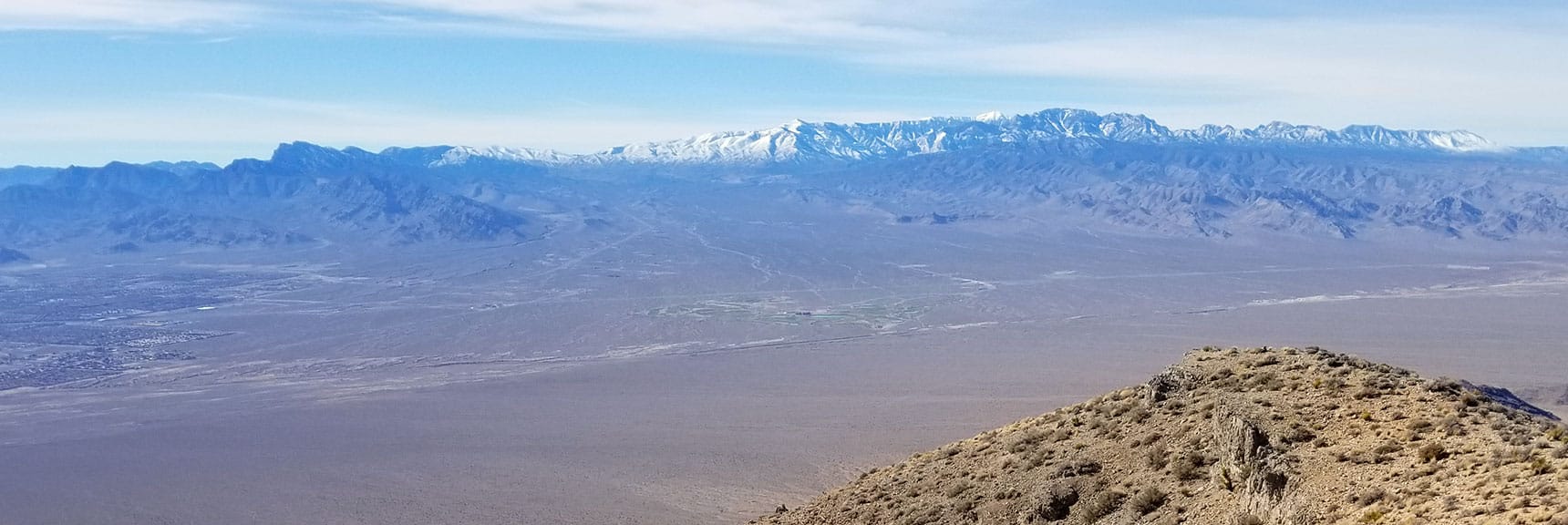 Red Rock Park, La Madre Mt. and Mt. Charleston Wilderness Viewed from Gass Peak Summit, Nevada