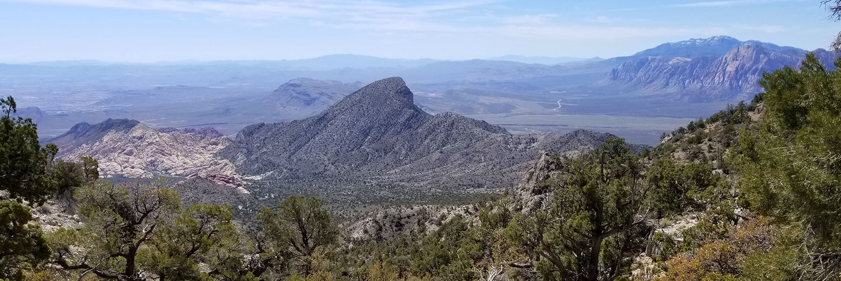 Turtlehead Peak Viewed Down La Madre Summit Pass Route at 7,200ft, Nevada