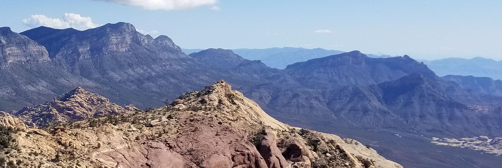 Turtlehead Peak, Damsel Peak and La Madre Mountain Viewed from Piedmont Ridge Approach to Goat Rock/North Peak