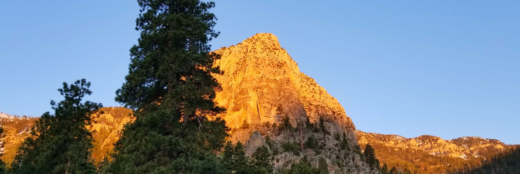 Cathedral Rock viewed from South Trailhead to Griffith Peak and Mt. Charleston