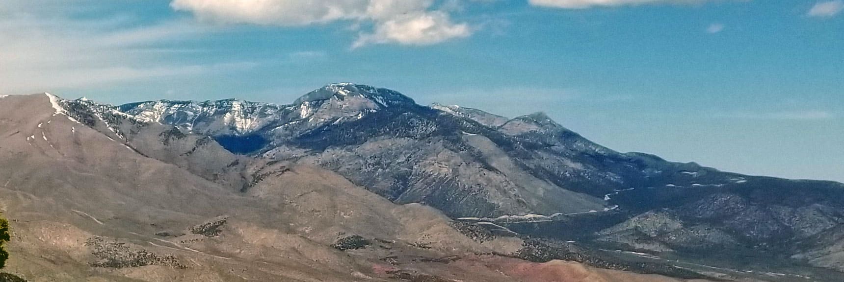 Fletcher Peak (center) Viewed from La Madre Mountain: Mummy Mt. in Background.
