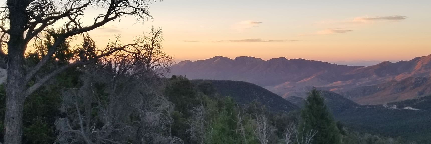 Sunrise View from North Loop Trailhead Back Toward La Madre Mountain
