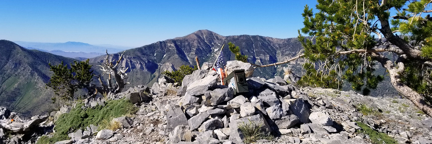 Fletcher Peak Summit, Griffith Peak in Background