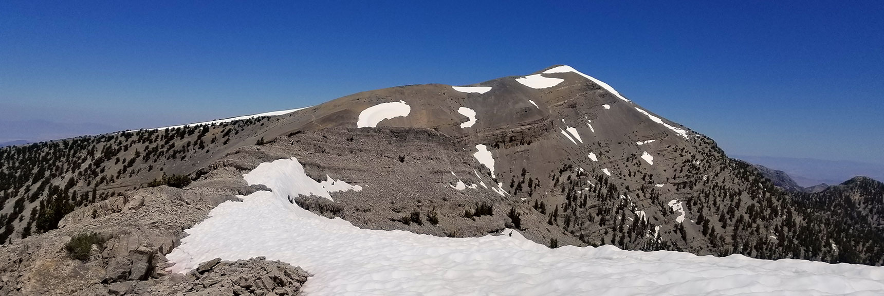 View of Charleston Peak from Saddle About 2 Miles Below