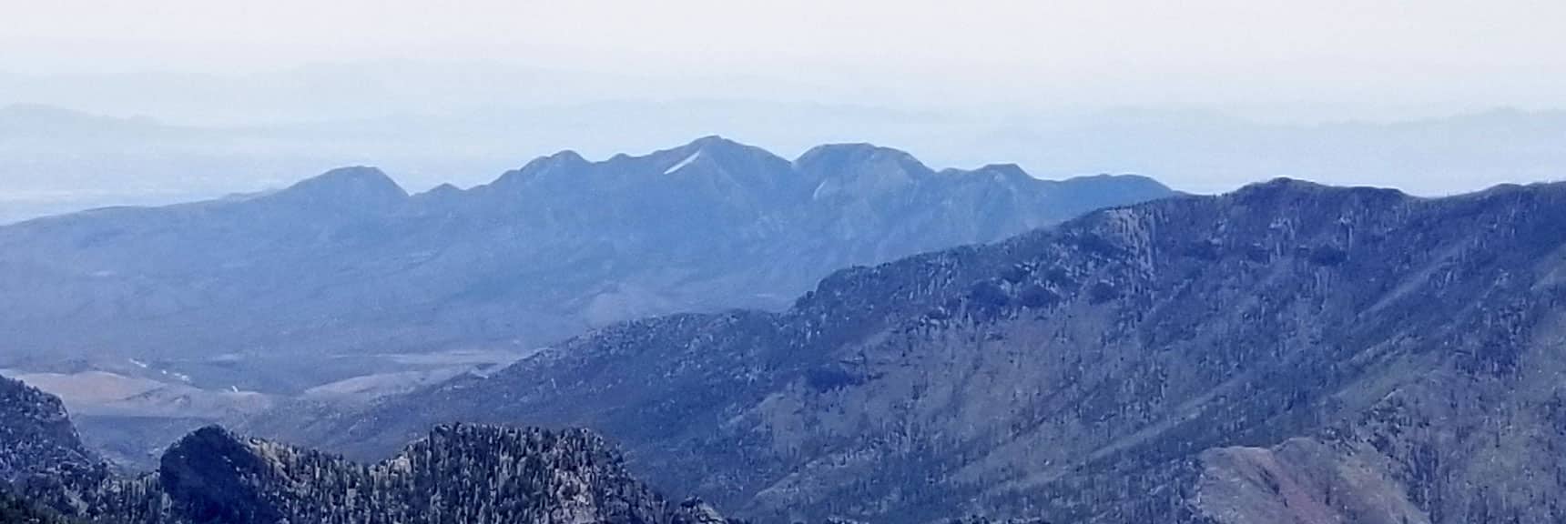 La Madre Mt. Viewed from Lee Peak Summit in Mt. Charleston Wilderness, Nevada