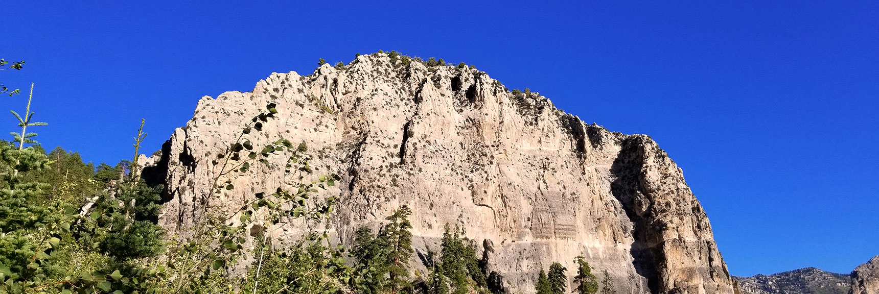 First Full View of Cathedral Rock Along Its Main Trail, Mt. Charleston Wilderness, Nevada