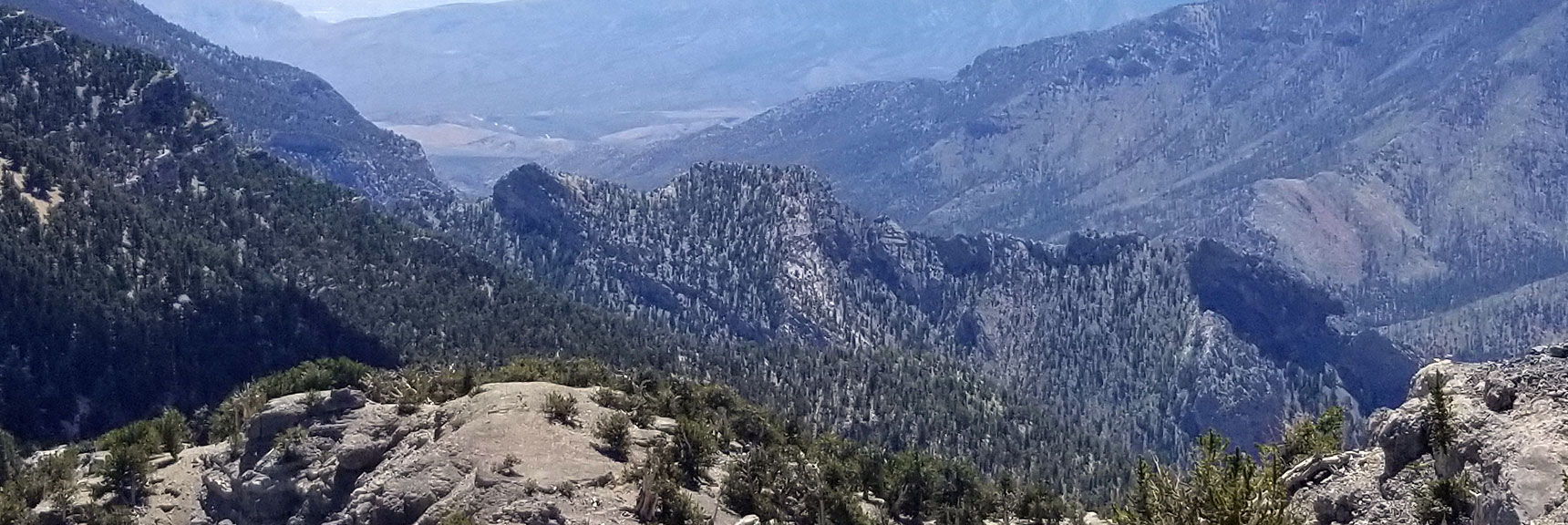 Cockscomb Peak and Ridge Viewed from Lee Peak Summit in Mt Charleston Wilderness, Nevada