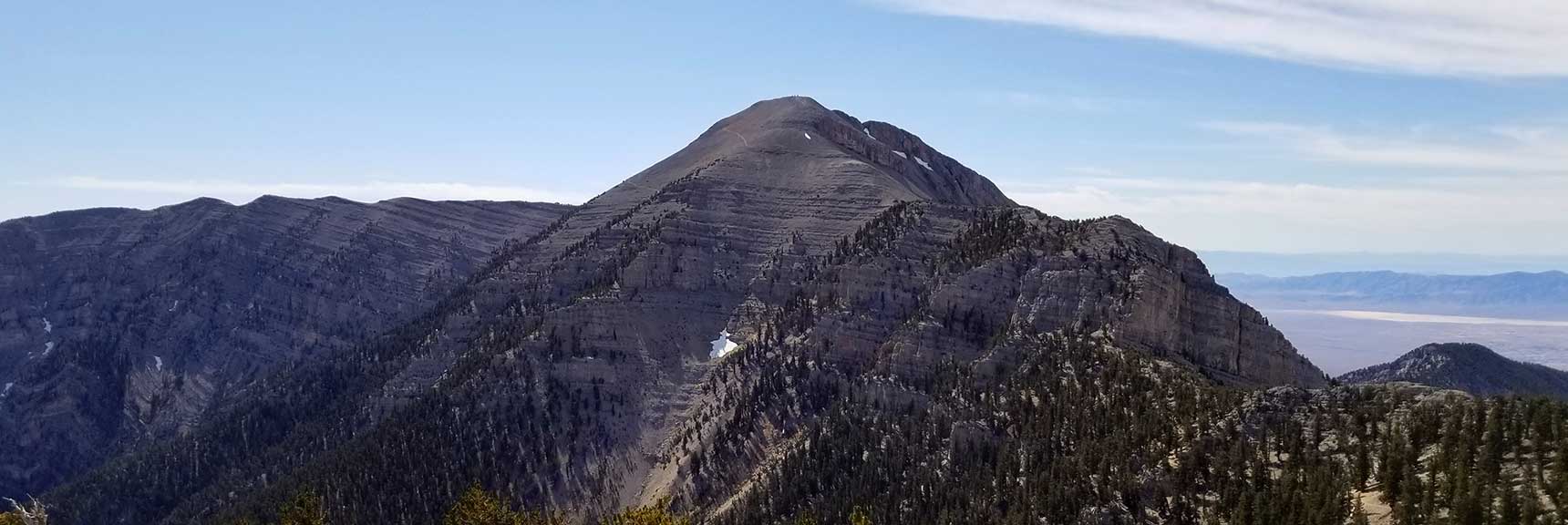 Charleston Peak Viewed from Lee Peak in Kyle Canyon, Spring Mountains, Nevada Slide 001