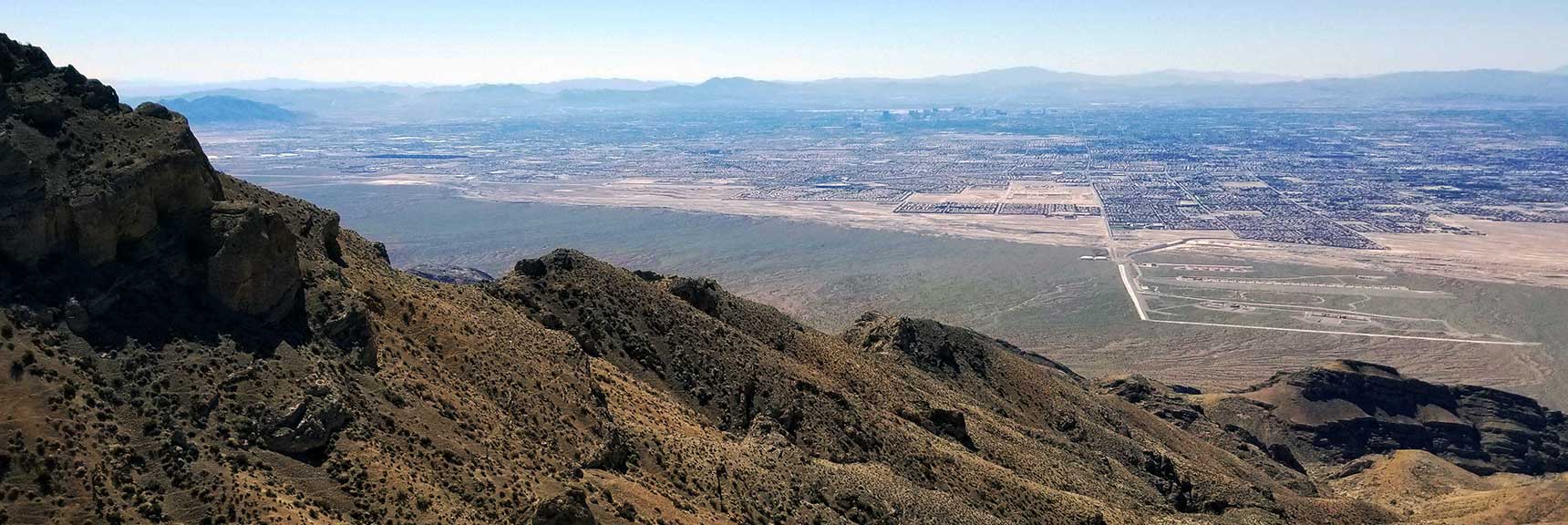 View of Las Vegas from Gass Peak Mid Summit North of Las Vegas, Nevada