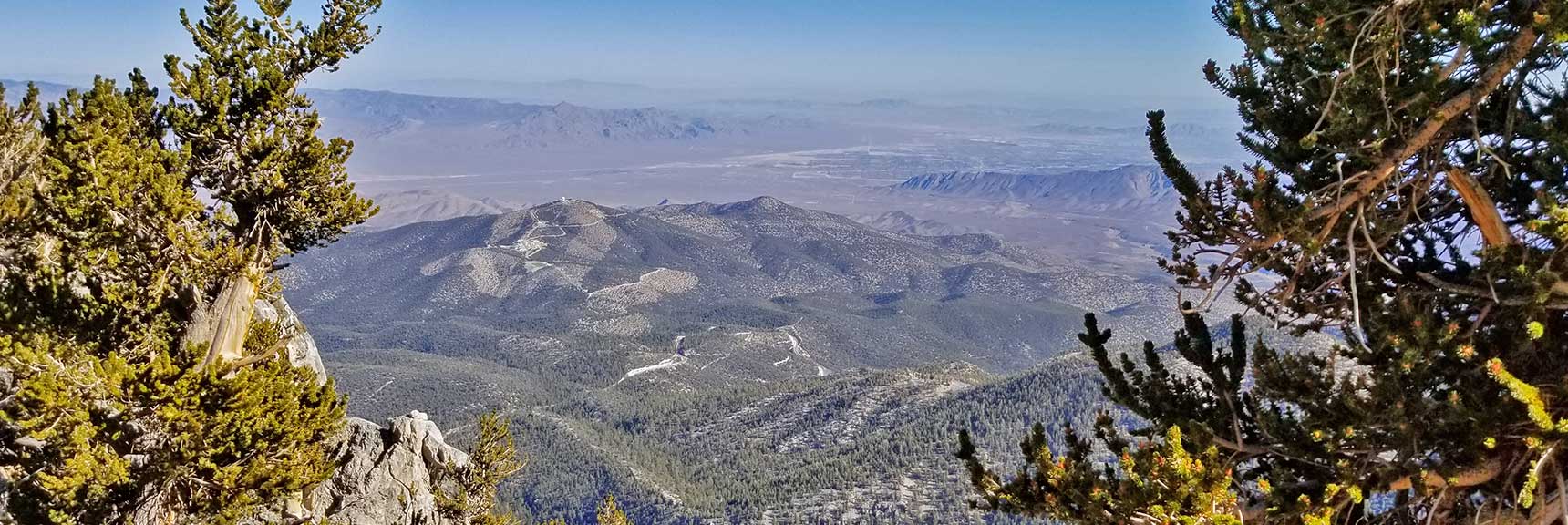 Looking Back Down the Final Approach to Mummy Mountain Summit, Nevada