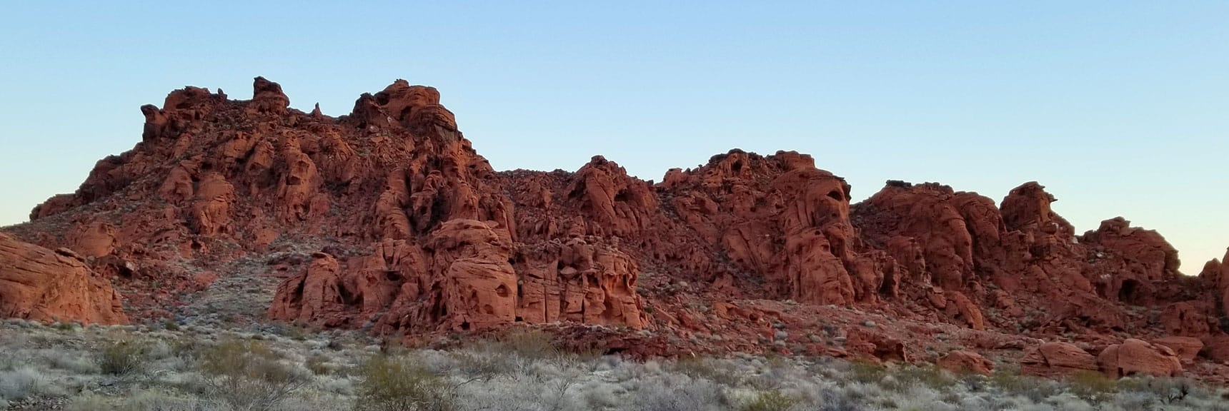 Rock Formations Just Beyond the Entrance of Valley of Fire State Park, Nevada