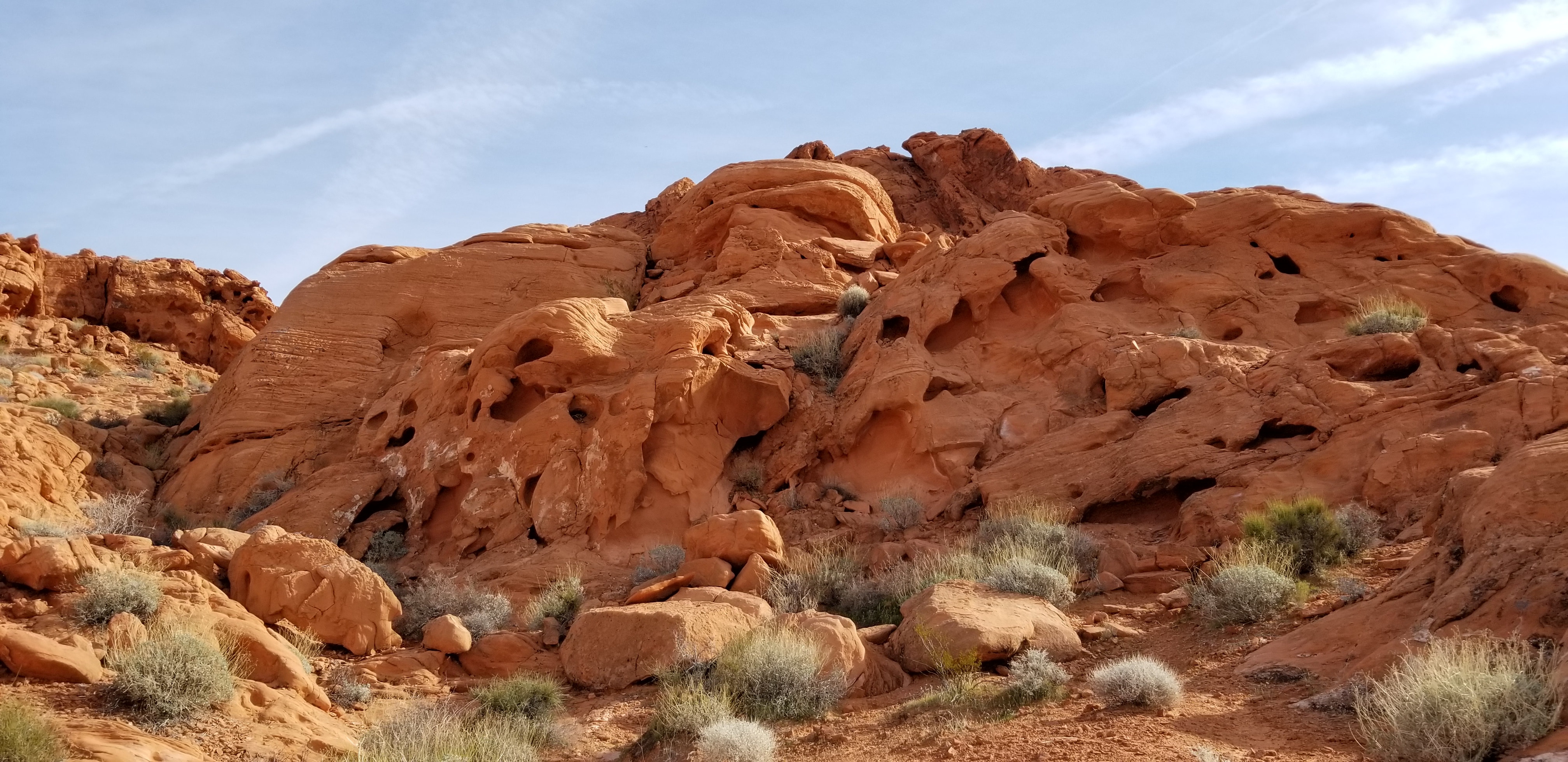 Rock Formations in the Red Rock Hills South of Elephant Rock Loop in Valley of Fire State Park, Nevada