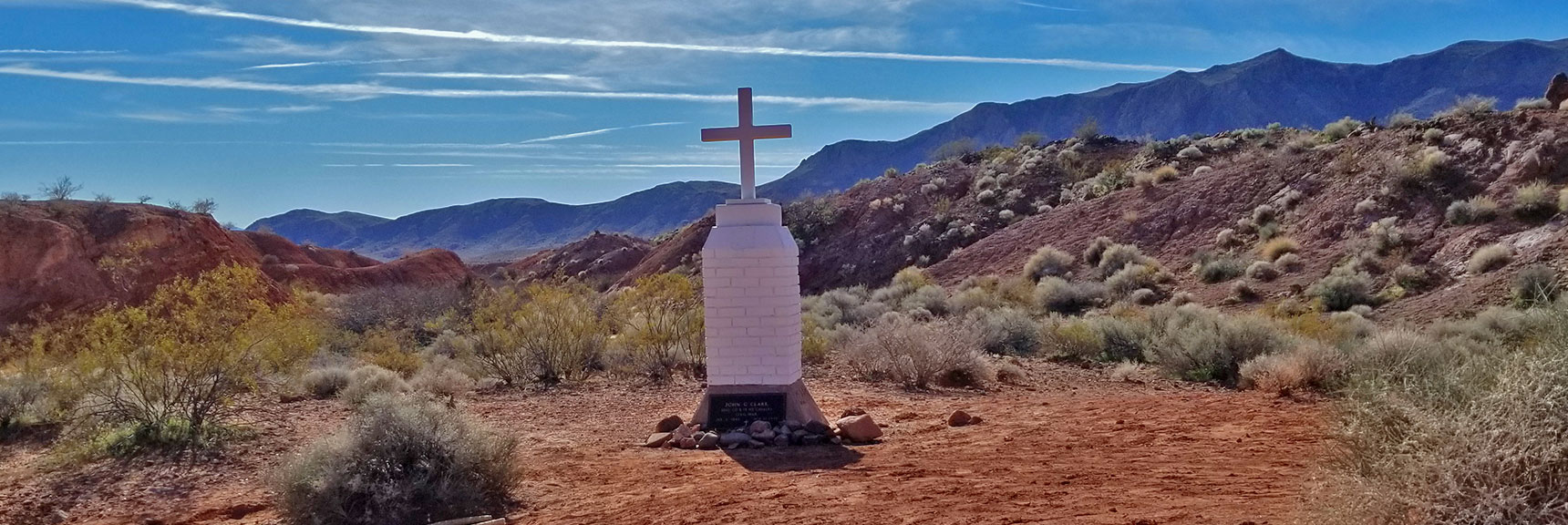 Memorial for John G. Clark at the Beginning of Charlie's Spring Trail, Valley of Fire State Park, Nevada