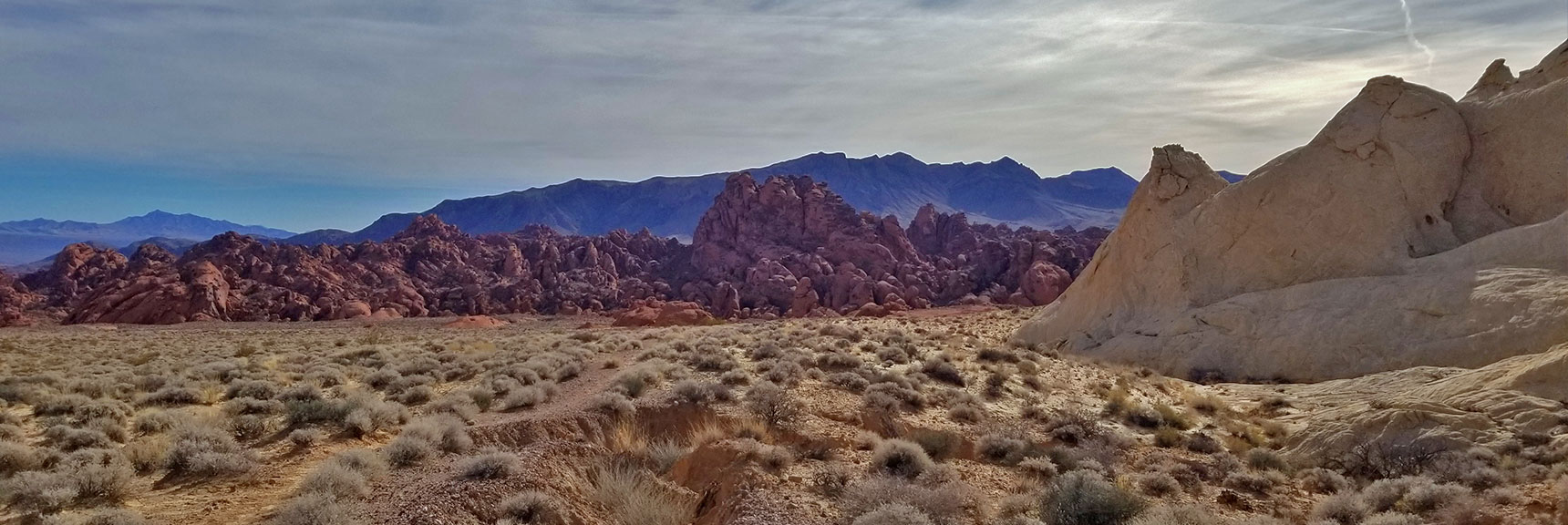 Looking Back on Fire Canyon from Silica Dome and Fire Canyon in Valley of Fire State Park, Nevada