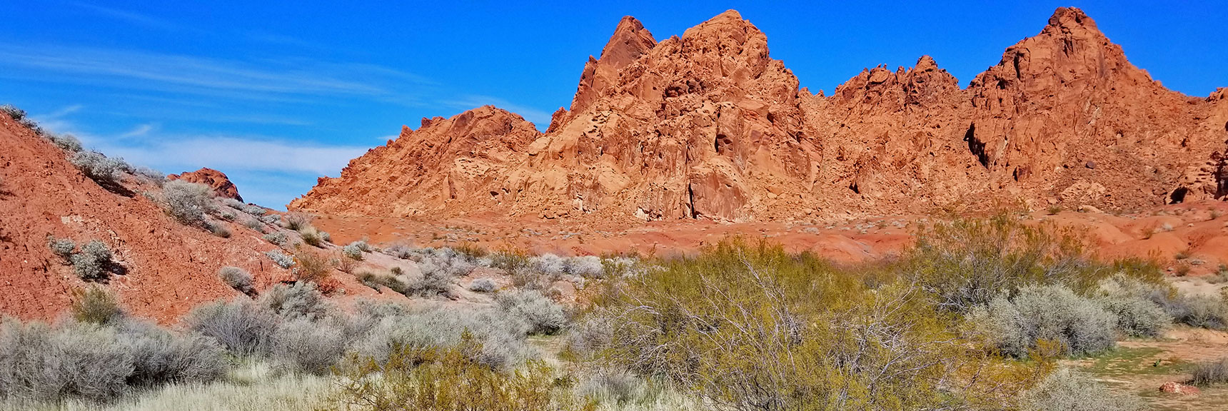 Starting Out on Natural Arches Trail, Valley of Fire State Park, Nevada