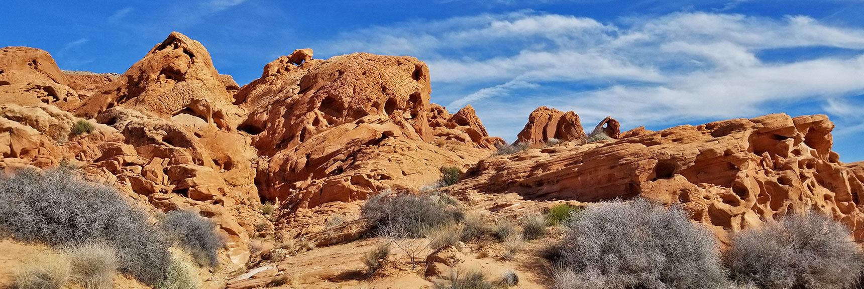 Additional Amazing Rock Formations on Natural Arches Trail, Valley of Fire State Park, Nevada