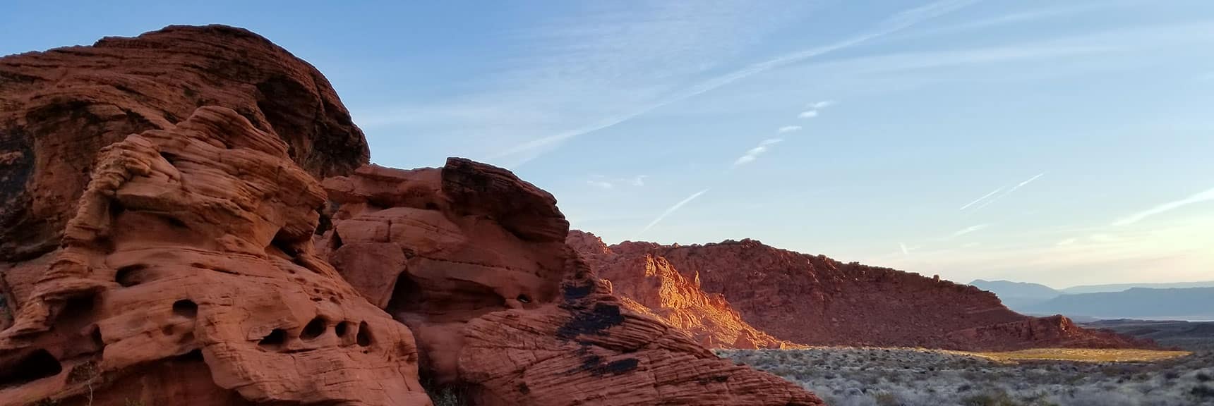 View Behind and North of the Park's Bee Hives Formations on Old Arrowhead Trail in Valley of Fire State Park, Nevada