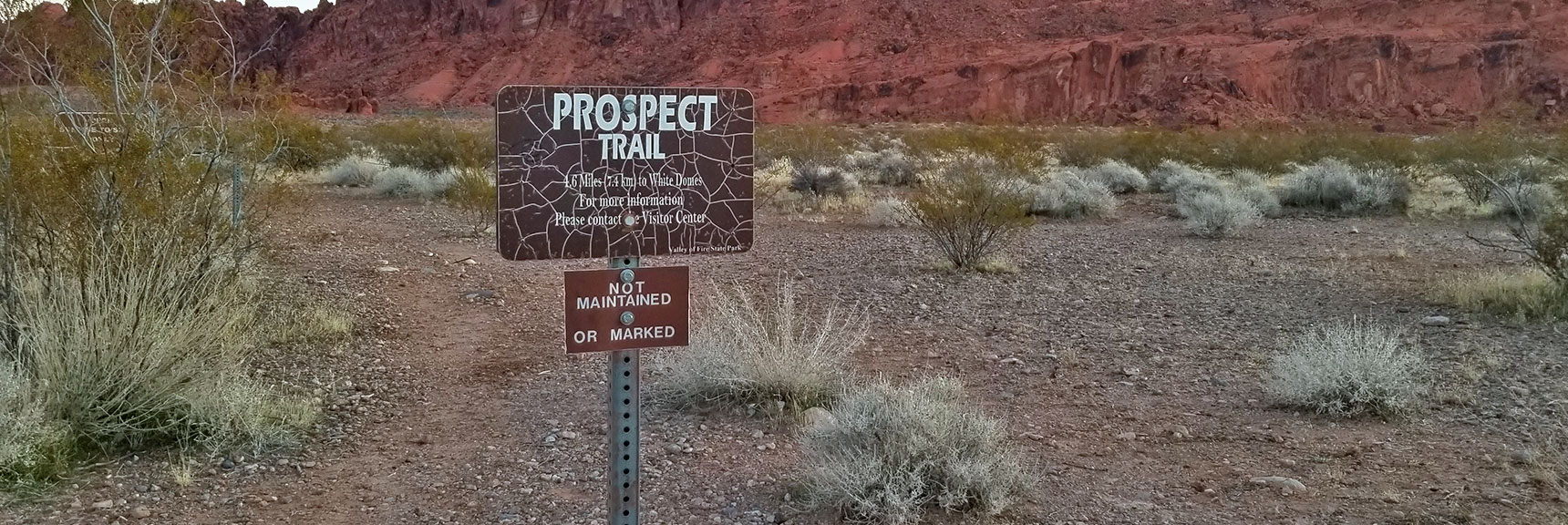 South Trailhead for Prospect Trail in Valley of Fire State Park, Nevada