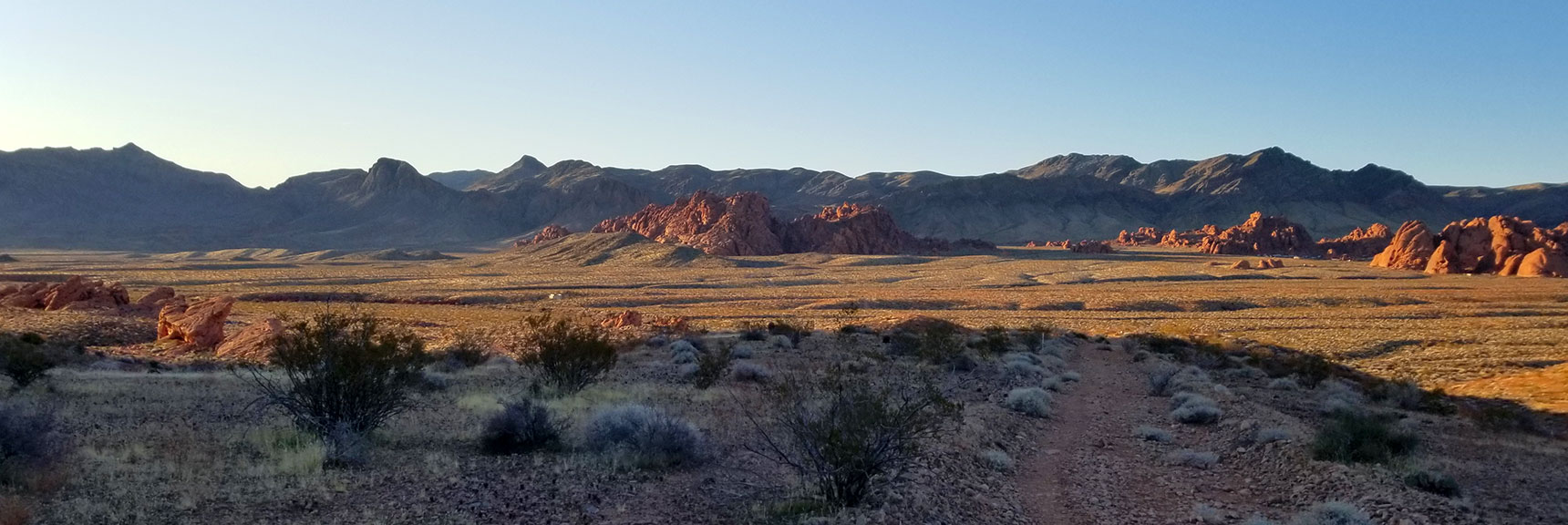 Looking Back Toward Atlatl Rock from the Pass at Prospect Trail in Valley of Fire State Park, Nevada