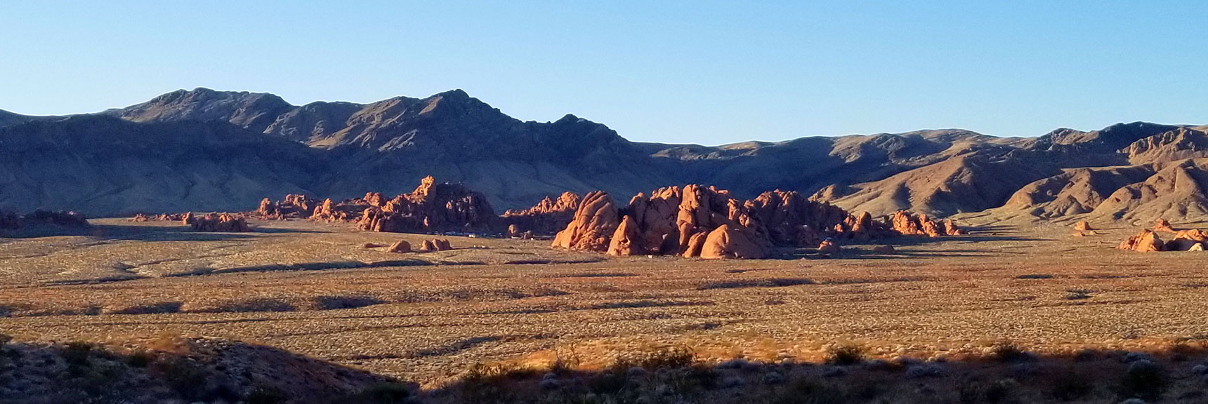 Looking Back Toward Atlatl Rock from the Pass on Prospect Trail in Valley of Fire State Park, Nevada