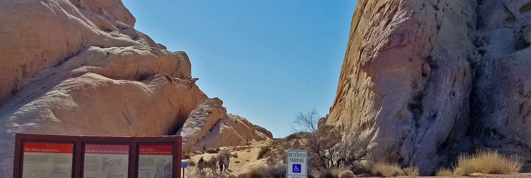Parking Area at the Beginning of White Domes Loop Trail in Valley of Fire State Park, Nevada
