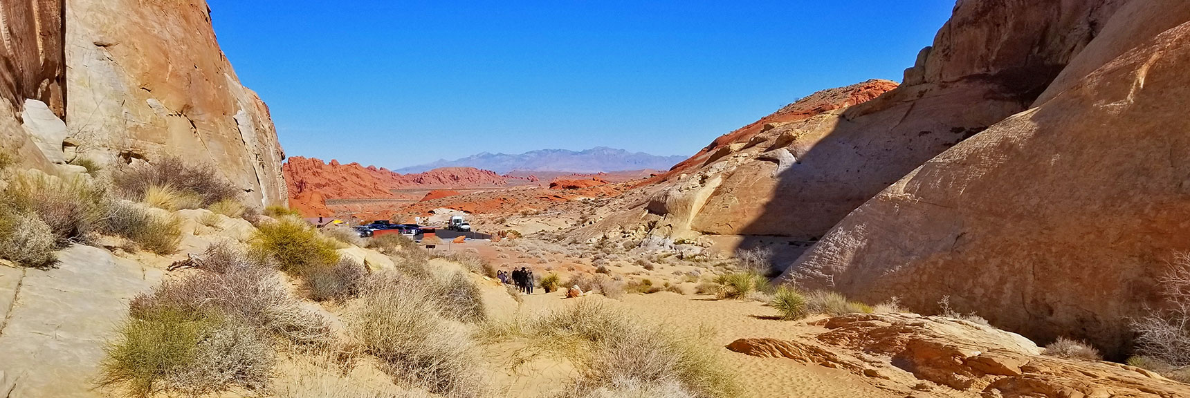 Looking Back Toward the Trailhead for White Domes Loop Trail in Valley of Fire State Park, Nevada