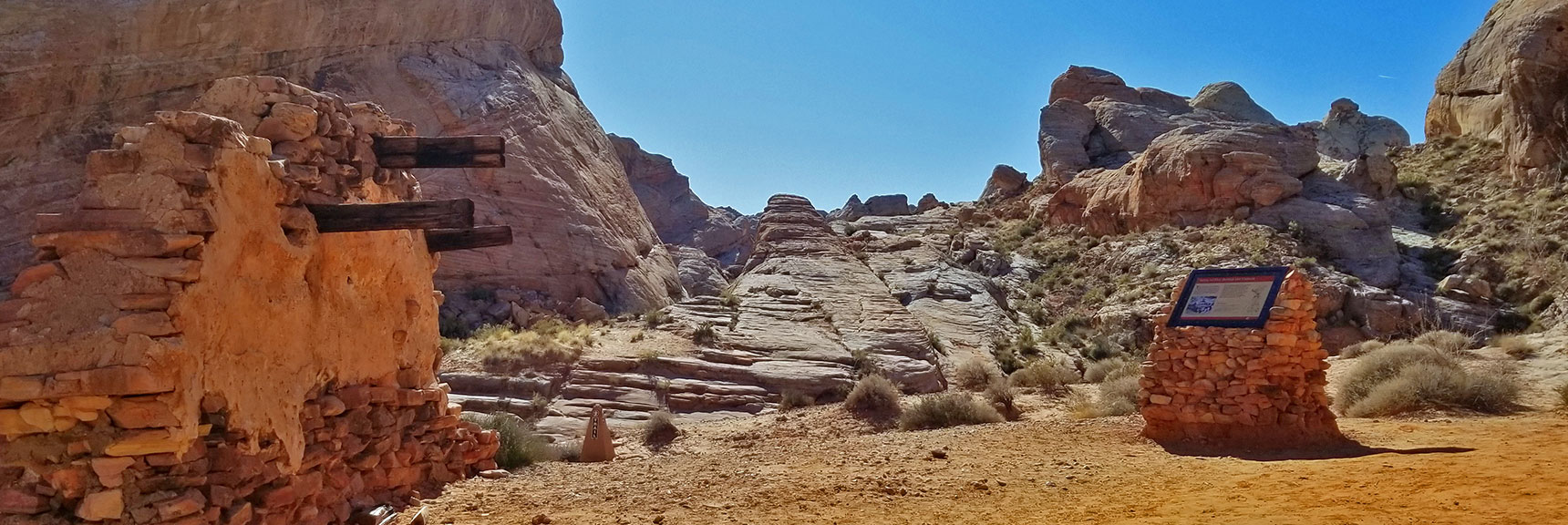 Abandoned Hollywood Movie Set for the 1965 Movie "The Professionals" on White Domes Loop Trail in Valley of Fire State Park, Nevada