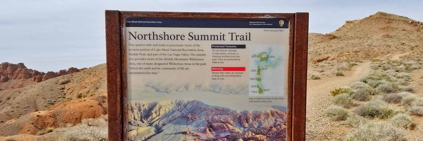 Northshore Summit Trail On Northshore Road in Lake Mead National Park, Nevada