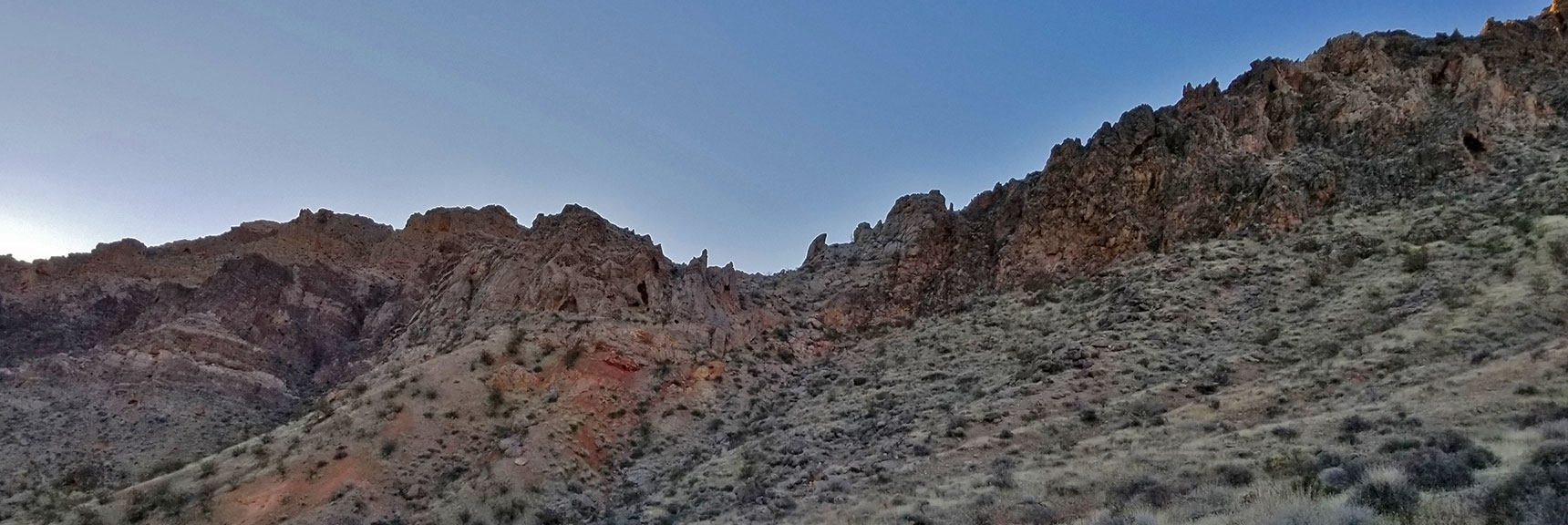 The Pass Above Old Arrowhead Trailhead, Entering Into the Muddy Mountains Wilderness, Nevada