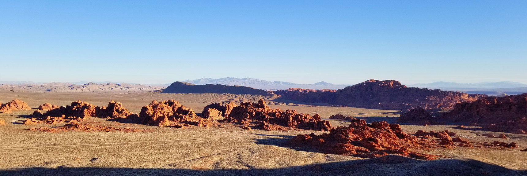 Valley of Fire State Park at Sunrise From the Muddy Mountains Wilderness, Nevada