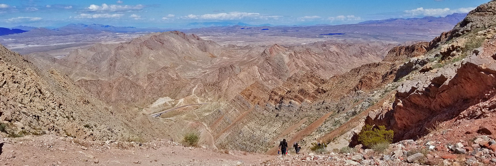 View Back Down to Trailhead for Frenchman Mountain, Nevada
