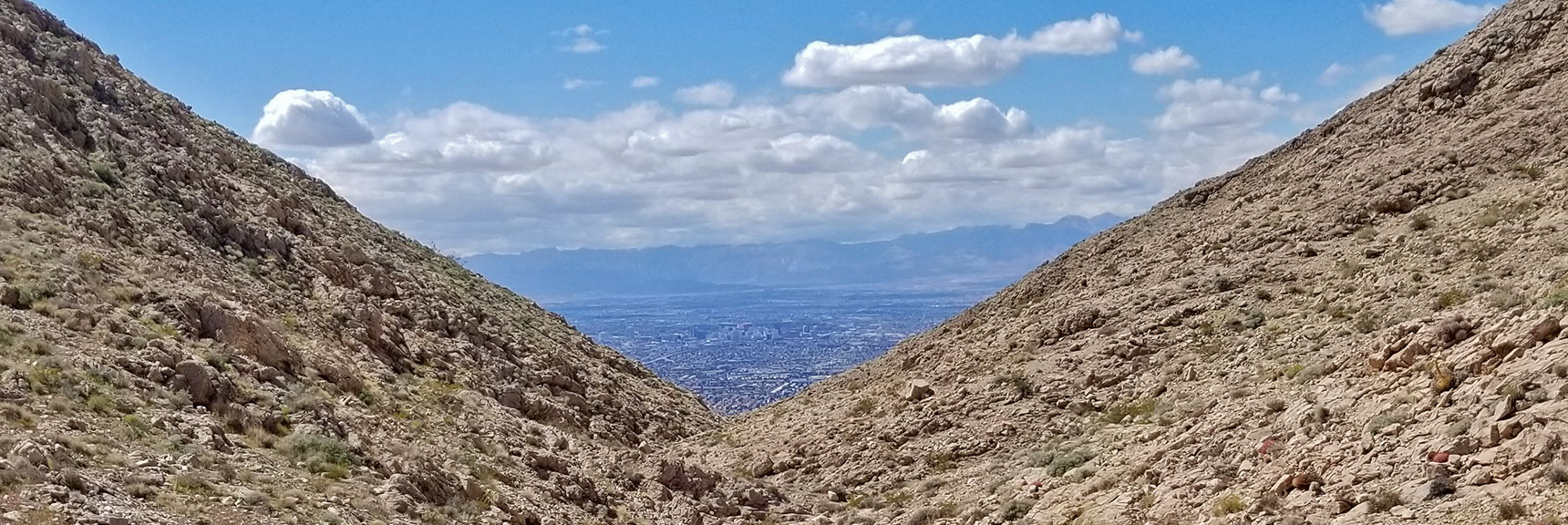 View of Las Vegas Valley from Saddle of Frenchman Mountain, Nevada