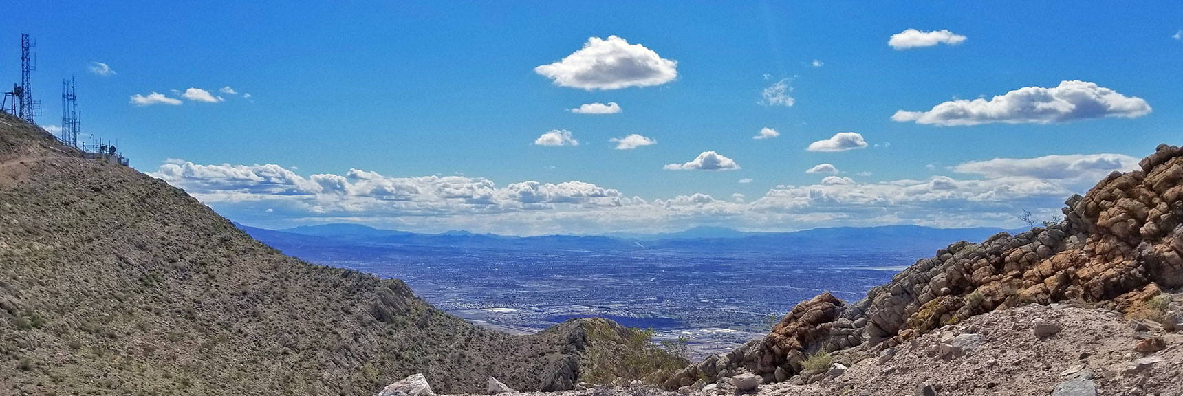 View of Las Vegas Valley from Near Second Summit of Frenchman Mountain, Nevada