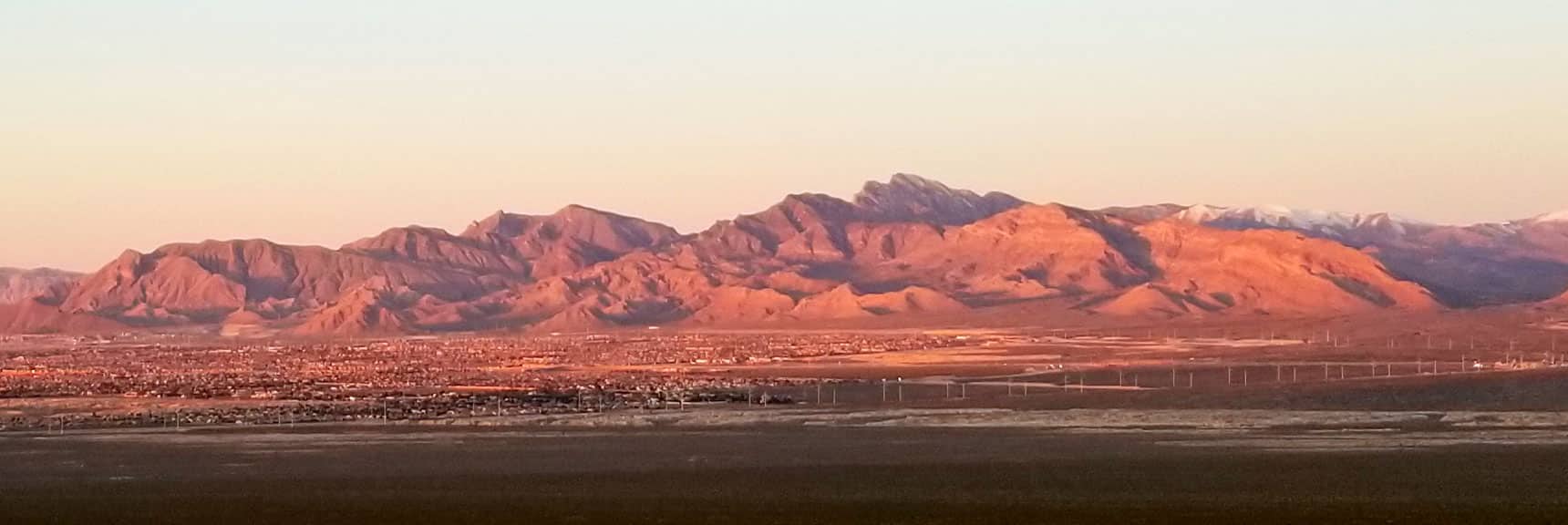 Sunrise View Toward La Madre Mountains Wilderness | Gass Peak Eastern Summit Ultra-marathon Adventure, Nevada