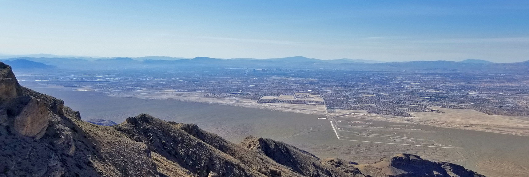 View of Las Vegas Upon Topping the Mid-Summit Ridge| Gass Peak Eastern Summit Ultra-marathon Adventure, Nevada