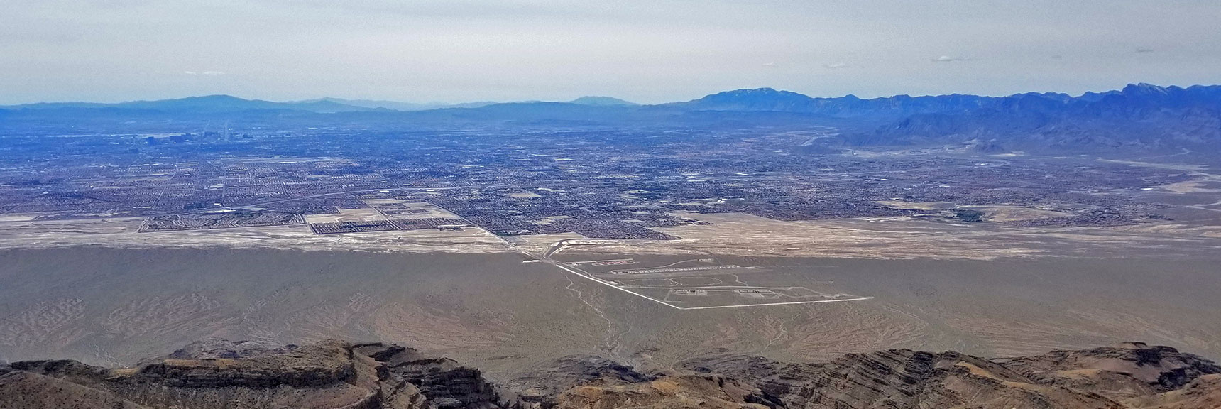 View of Northern Las Vegas from Near the Gass Peak Eastern Summit | Gass Peak Eastern Summit Ultra-marathon Adventure, Nevada