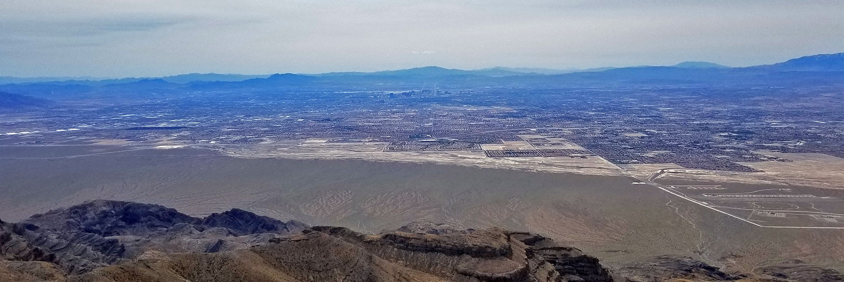 View of Northeastern Las Vegas from Near the Eastern Summit of Gass Peak | Gass Peak Eastern Summit Ultra-marathon Adventure, Nevada