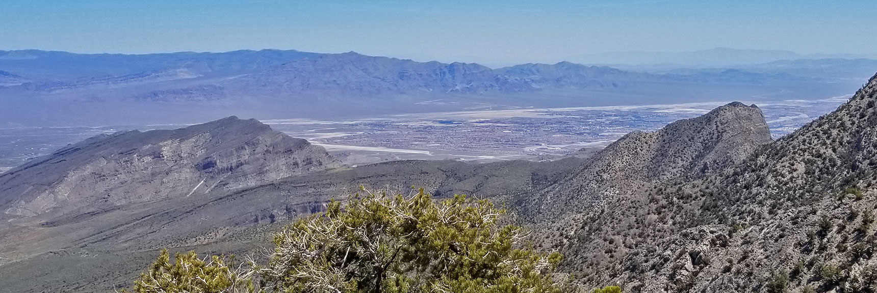 Gass Peak and Centennial Hills Viewed from the 7400ft High Point on the La Madre Mountain Nevada Northern Approach