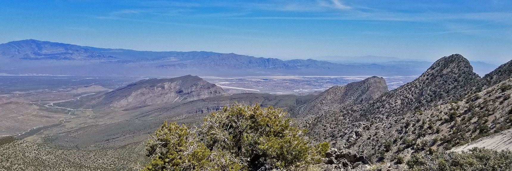 Sheep Range, Gass Peak and Centennial Hills Viewed from the 7400ft High Point on the La Madre Mountain Nevada Northern Approach