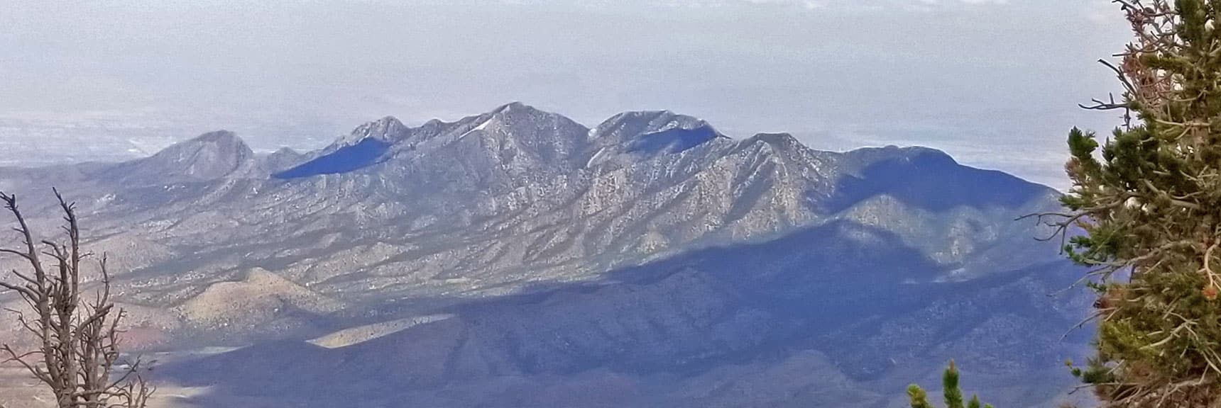 La Madre Mountain Viewed from Harris Mountain Summit | Six Peak Circuit Adventure in the Spring Mountains, Nevada