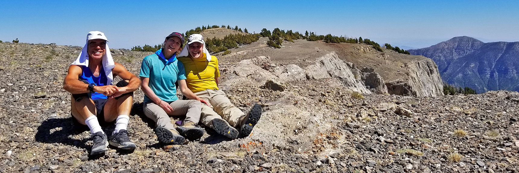 David, Shoshi and Glenn on Mummy Mountain Summit | Mummy Mountain Adventure with Glenn & Shoshi Hall, Spring Mountains Wilderness, Nevada 015