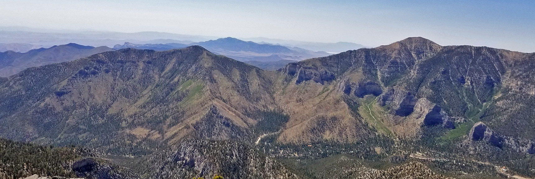 Harris Mt., Griffith Peak and Lovell Canyon Viewed from Mummy's Toe Summit | Mummy Mountain's Toe, Mt. Charleston Wilderness, Nevada