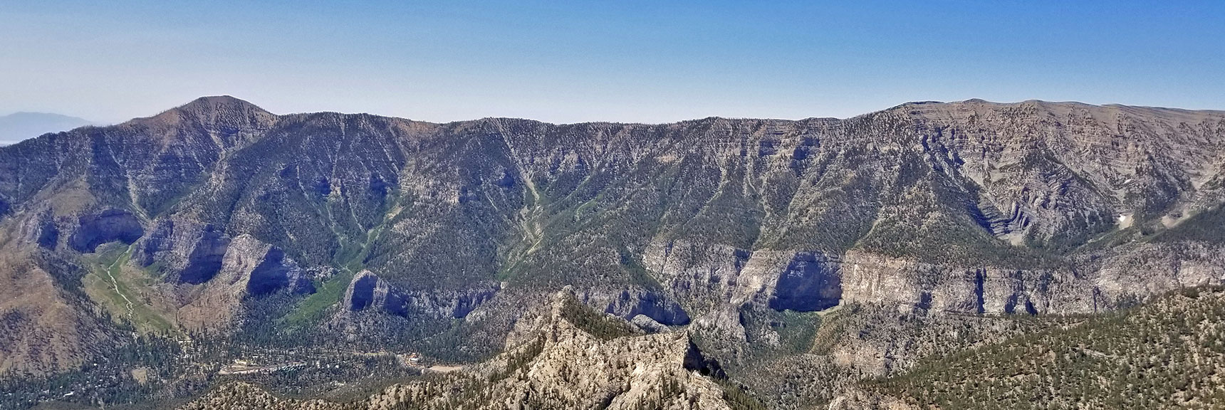 Griffith Peak and Kyle Canyon South Ridge Viewed from Mummy's Toe Summit | Mummy Mountain's Toe, Mt. Charleston Wilderness, Nevada