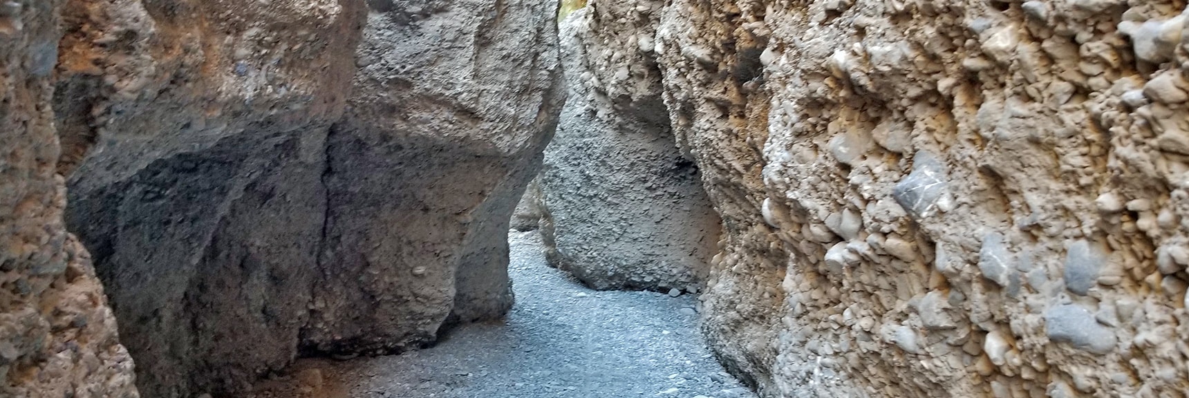 Narrow Portion of the Slot Canyon with Base Wider Than Top | Harris Springs Canyon | Biking from Centennial Hills | Spring Mountains, Nevada