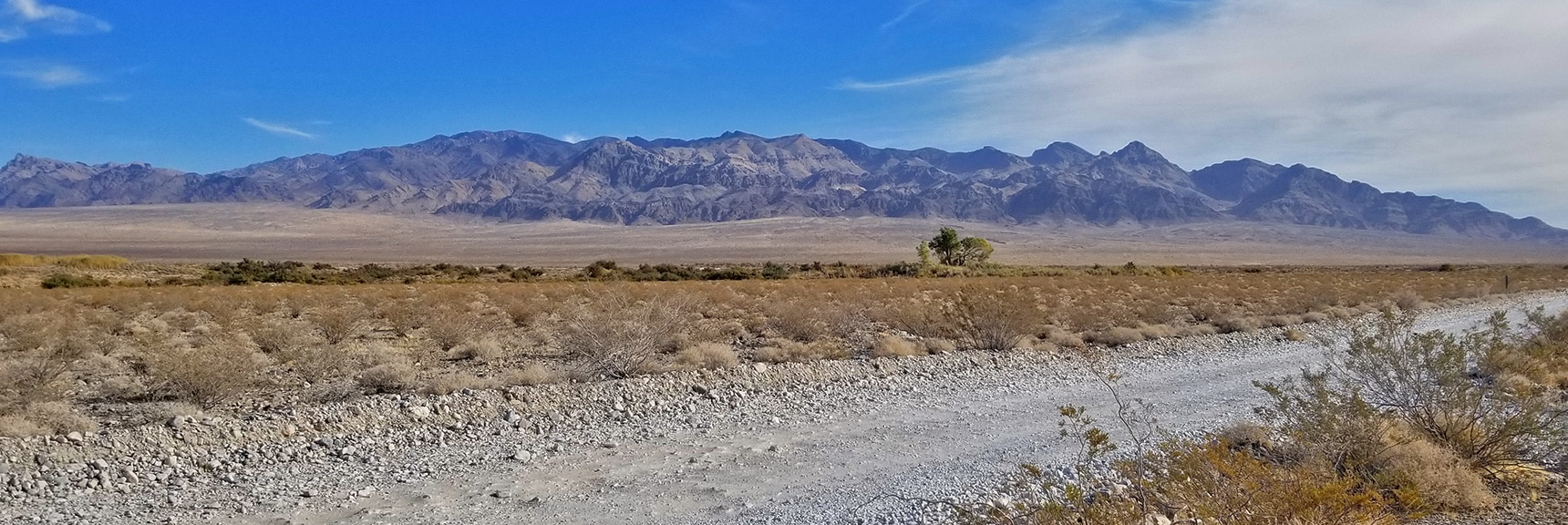 Looking Up Mormon Well Road Toward the Sheep Range | Smart Car Bike Rack and Mountain Bike Test, Sheep Range, Nevada