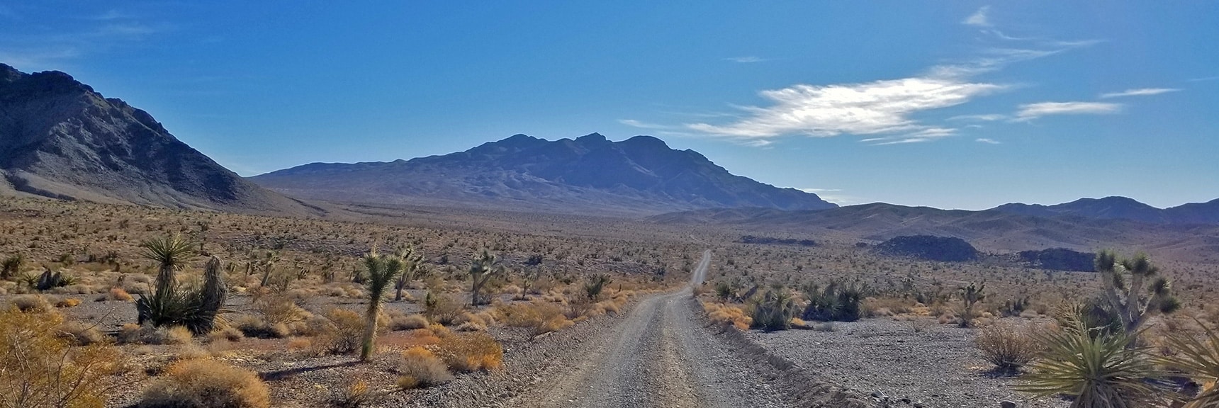 Skirting West Side of Fossil Ridge and Heading Toward Gass Peak on Gass Peak Road | Gass Peak Road Circuit | Desert National Wildlife Refuge | Nevada