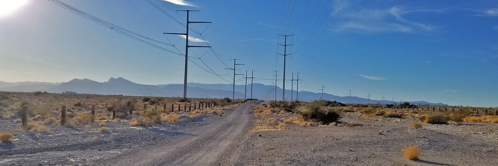 Maintenance Road Along Power LInes. | Gass Peak Road Circuit | Desert National Wildlife Refuge | Nevada