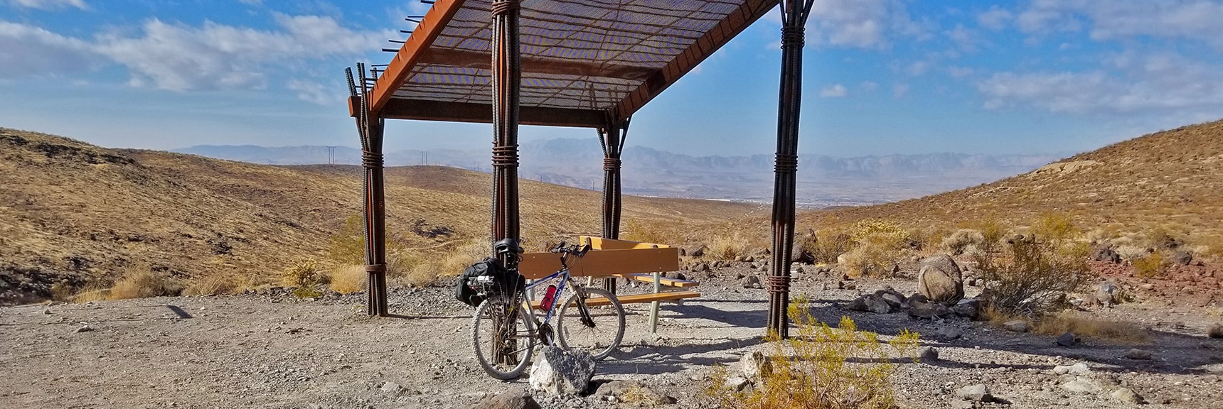 One of a Few Shelters Along the Trail | McCullough Hills Trail in Sloan Canyon National Conservation Area, Nevada